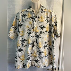 Nautica Aloha Hawaii palm tree tropical men’s shirts Sz-M J5